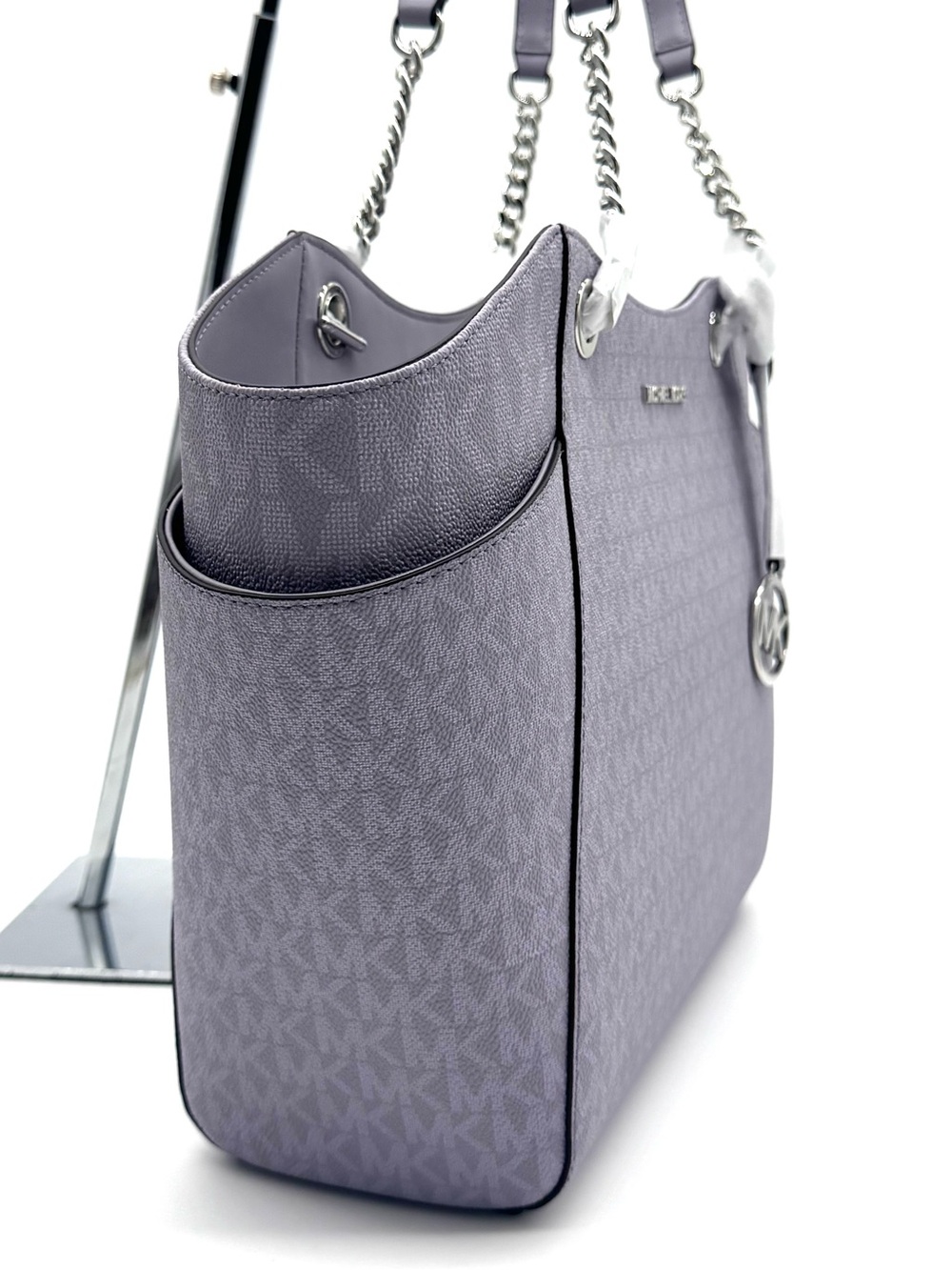 Michael Kors Jet Set Large Signature Logo Shoulder Bag - Lilac - Picture 4 of 9